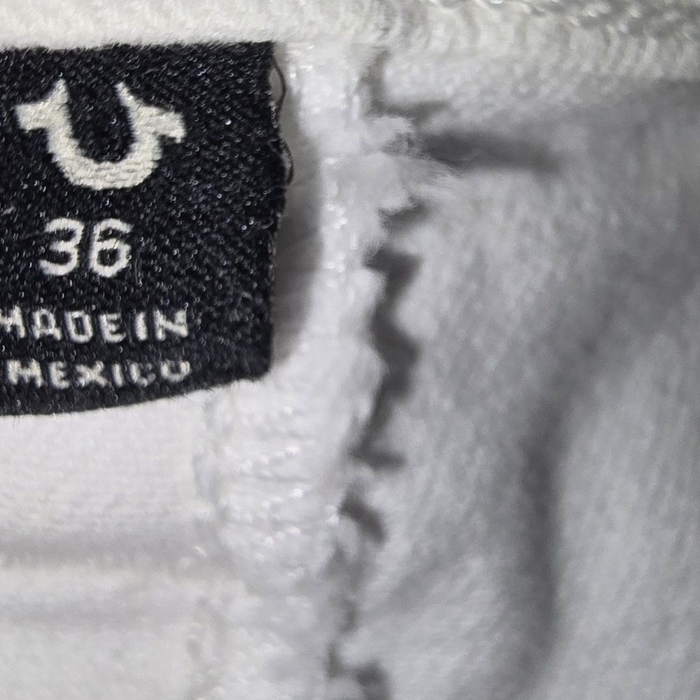 True Religion Rocco Relaxed Skinny  White Jeans Pants - Picture 10 of 13